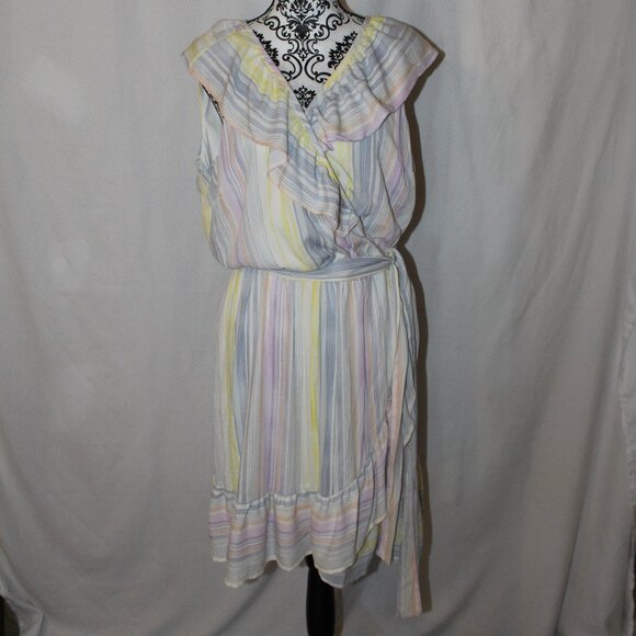 DRESS LC Lauren Conrad Kohl's Spring Easter Wrap Look w/Tie Size OX NWT's - Picture 2 of 16